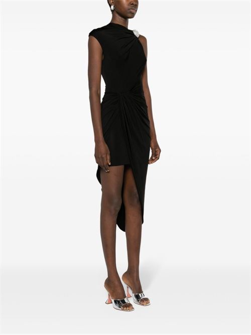 One shoulder asymmetrical dress DAVID KOMA | RE24DK13DABLACKSILVER